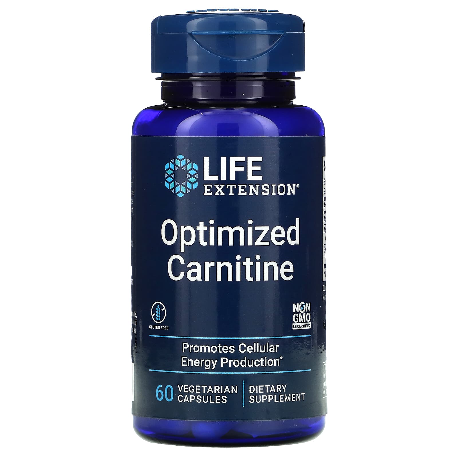 Life Extension, Optimized Carnitine, 60 Capsules UPC 737870201861 | HiLife Vitamins